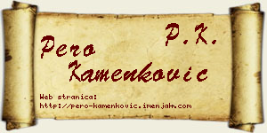 Pero Kamenković vizit kartica